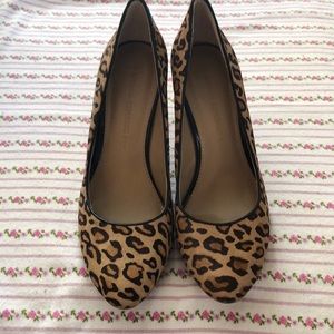 Banana Republic leopard print wedges